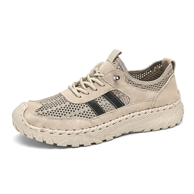 Chaussures de randonnée orthopédiques à enfiler en cuir pour homme