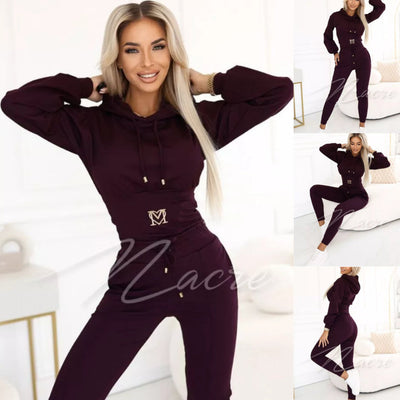 Survêtement deux pièces pour femmes avec capuche