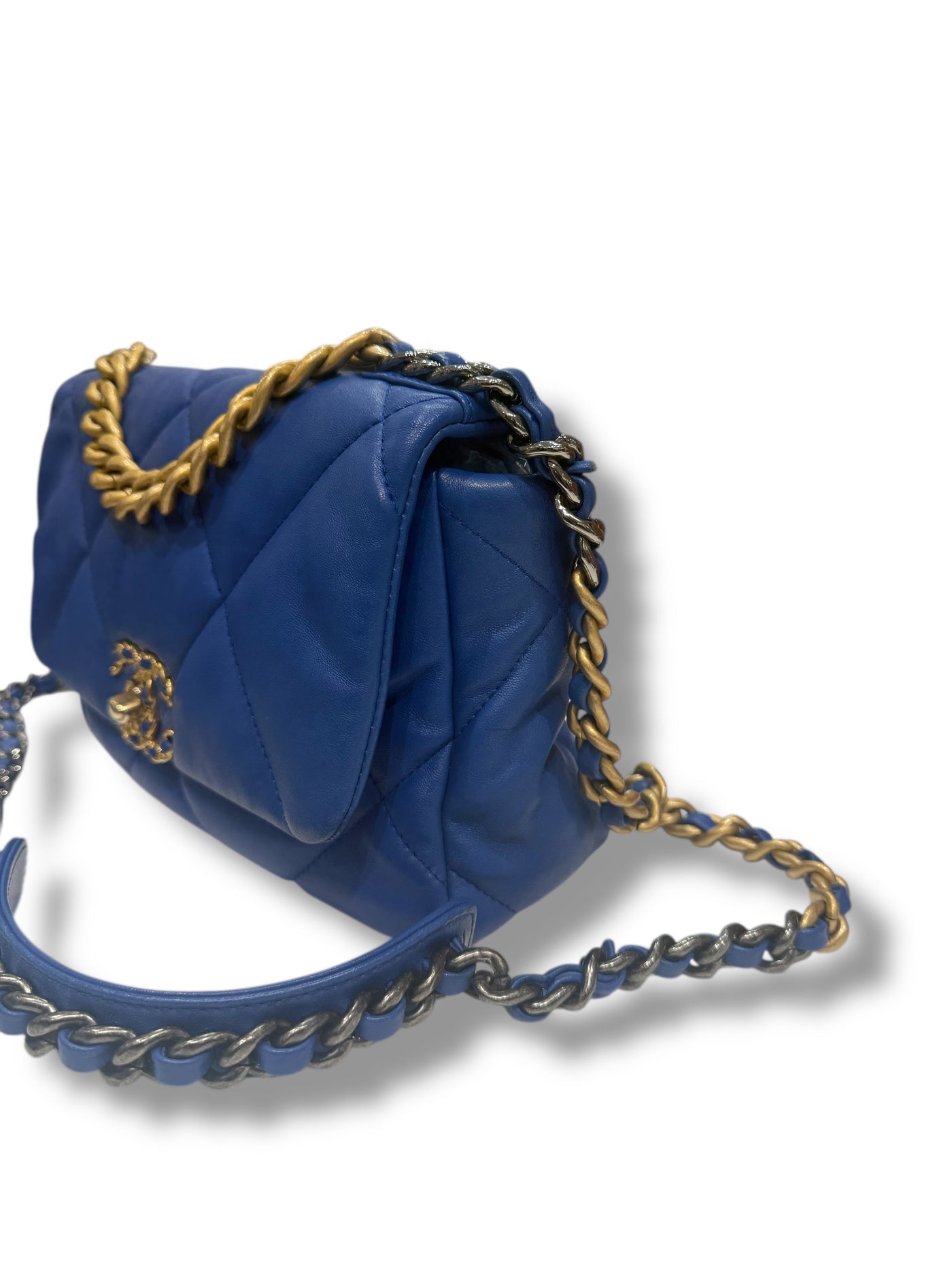 - Sac 19 small bleu électrique