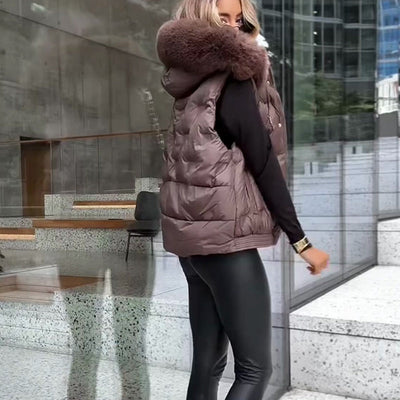 Gilet Doudoune Décontracté Léger pour Femme