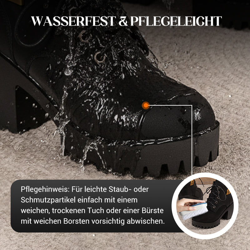 🔥【35-42】 👢✨Nouveauté automne 2025 : bottines pour femmes à talons épais et compensés — modèle rétro à lacets