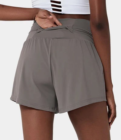 ✨️ 2025 Het försäljning 49% OFF🥰 Short de yoga 2-en-1 avec taille haute et poches latérales
