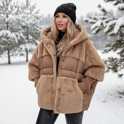 🔥Pré-réchauffement hivernal - Remises énormes🔥Manteau bouffant tricoté surdimensionné de luxe pour femme - Incontournable de l'hiver avec un design patchwork et une chaleur maximale !