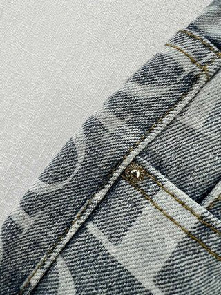 DENIM HAUTE COUTURE | JEAN AMPLE IMPRIMÉ ALL-OVER