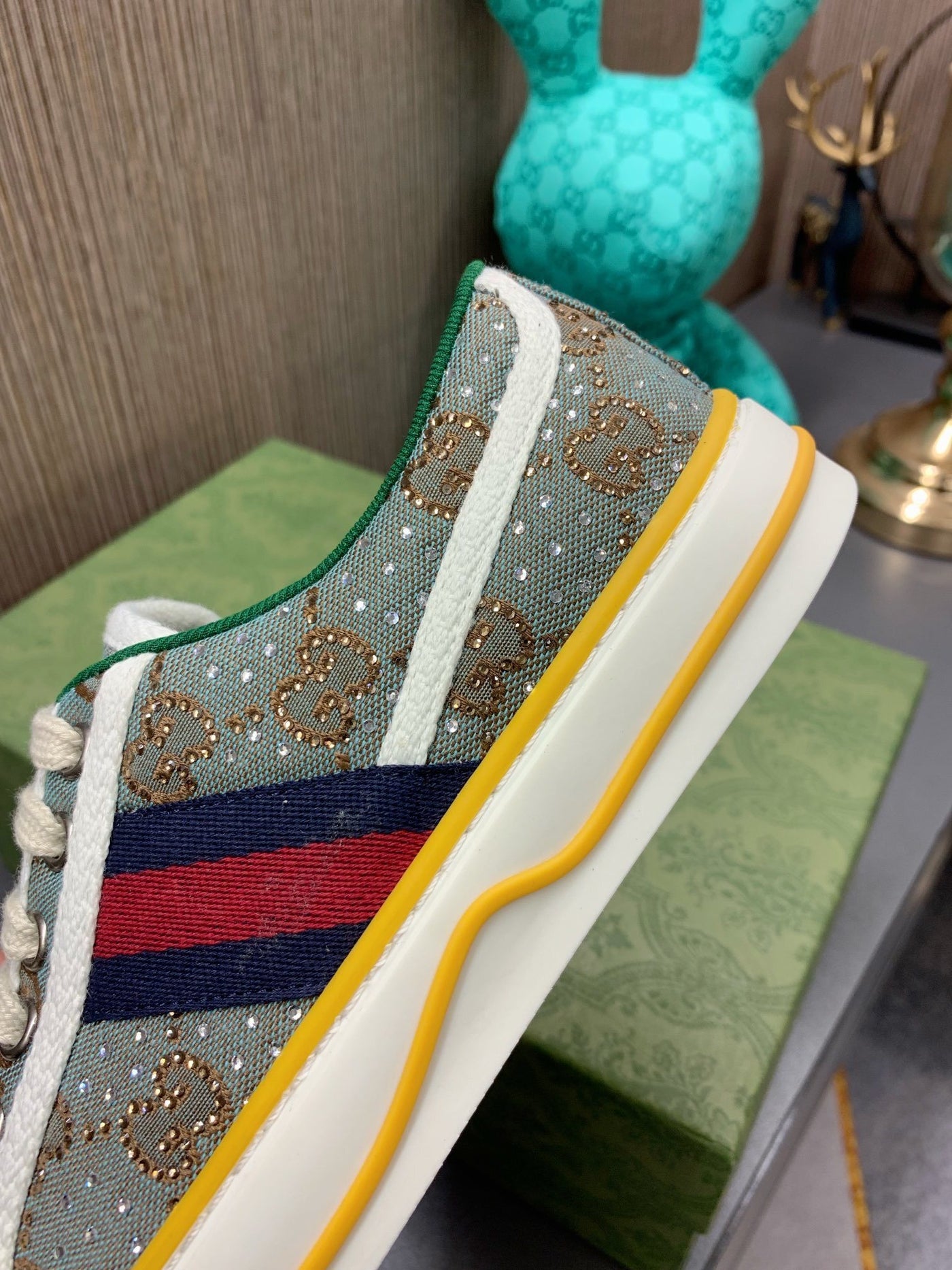 Baskets Canvas Monogramme Élégantes - Style Urbain Rétro-Chic & Confort Supreme