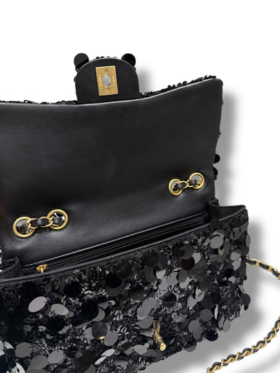 - Sac Classique Timeless 25 Sequins noirs