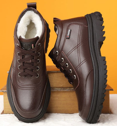 🎅Vente de Noël - 50% de réduction + livraison gratuite🎅🔥Chaussures en cuir chaud et épais pour hommes