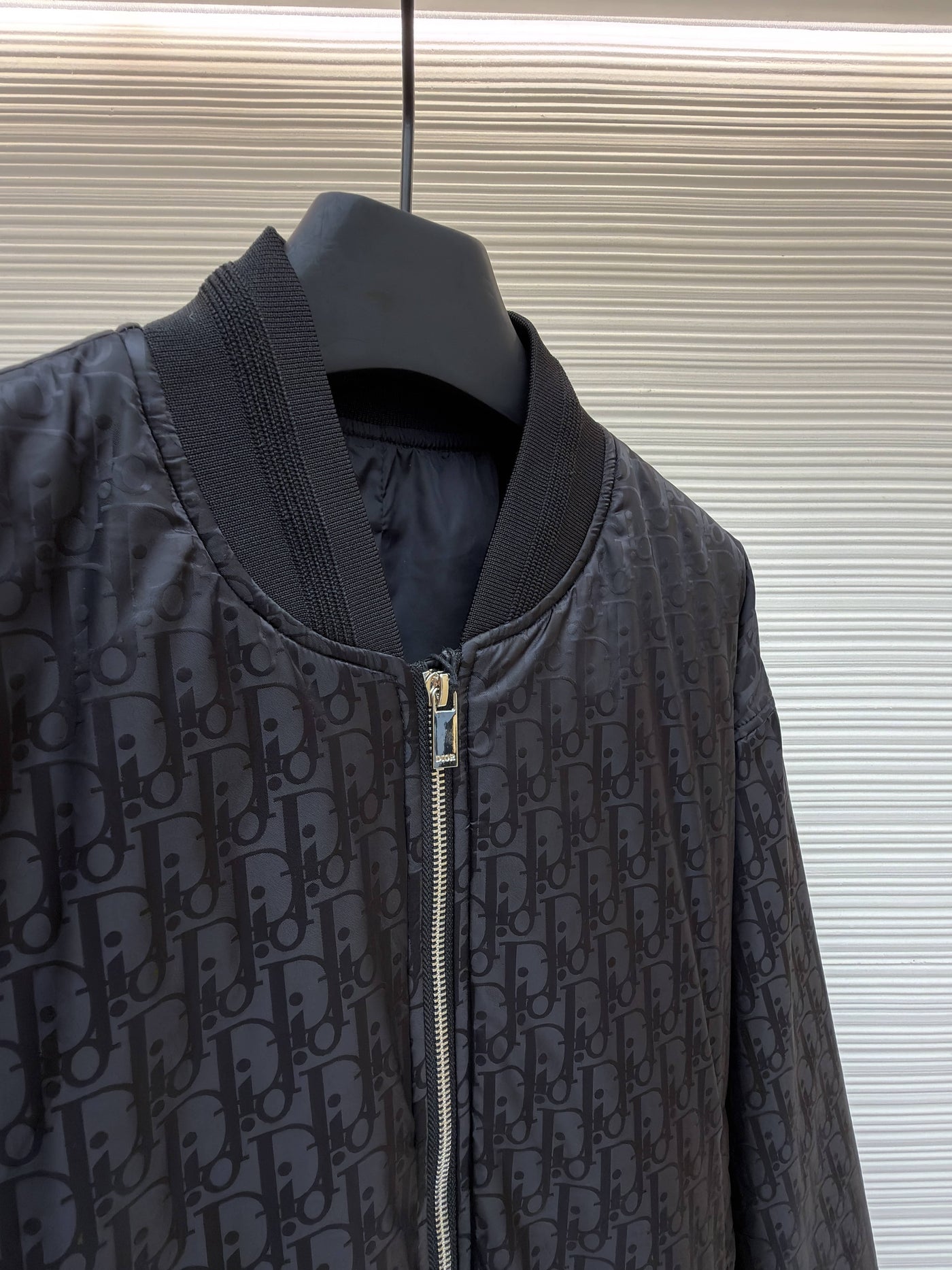 Oblique Black Bomber Jacket