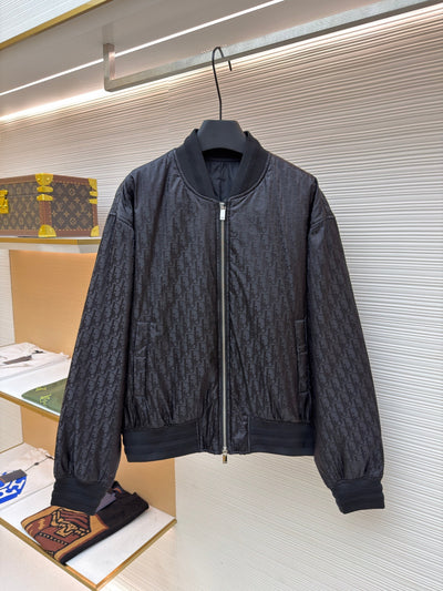 Oblique Black Bomber Jacket