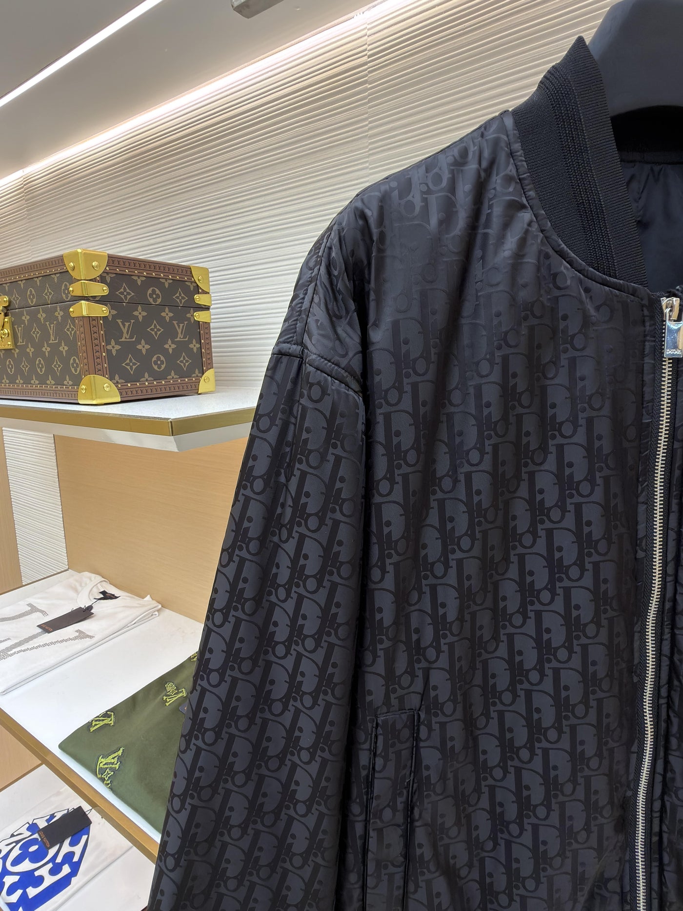 Oblique Black Bomber Jacket