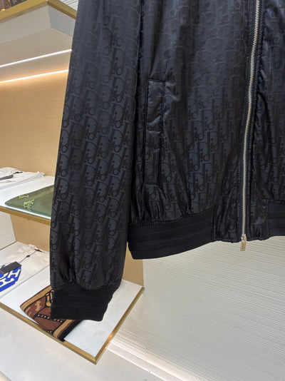 Oblique Black Bomber Jacket