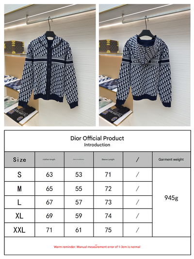 Oblique Blue Reversible Zipped Cardigan with Hood