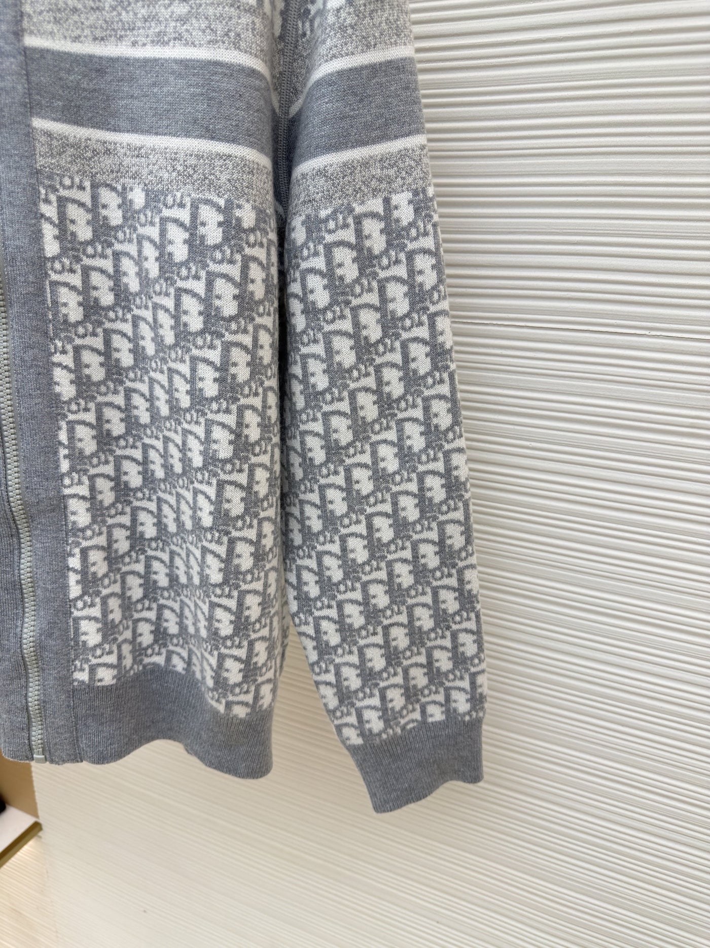 Oblique Grey Reversible Zipped Cardigan with Hood