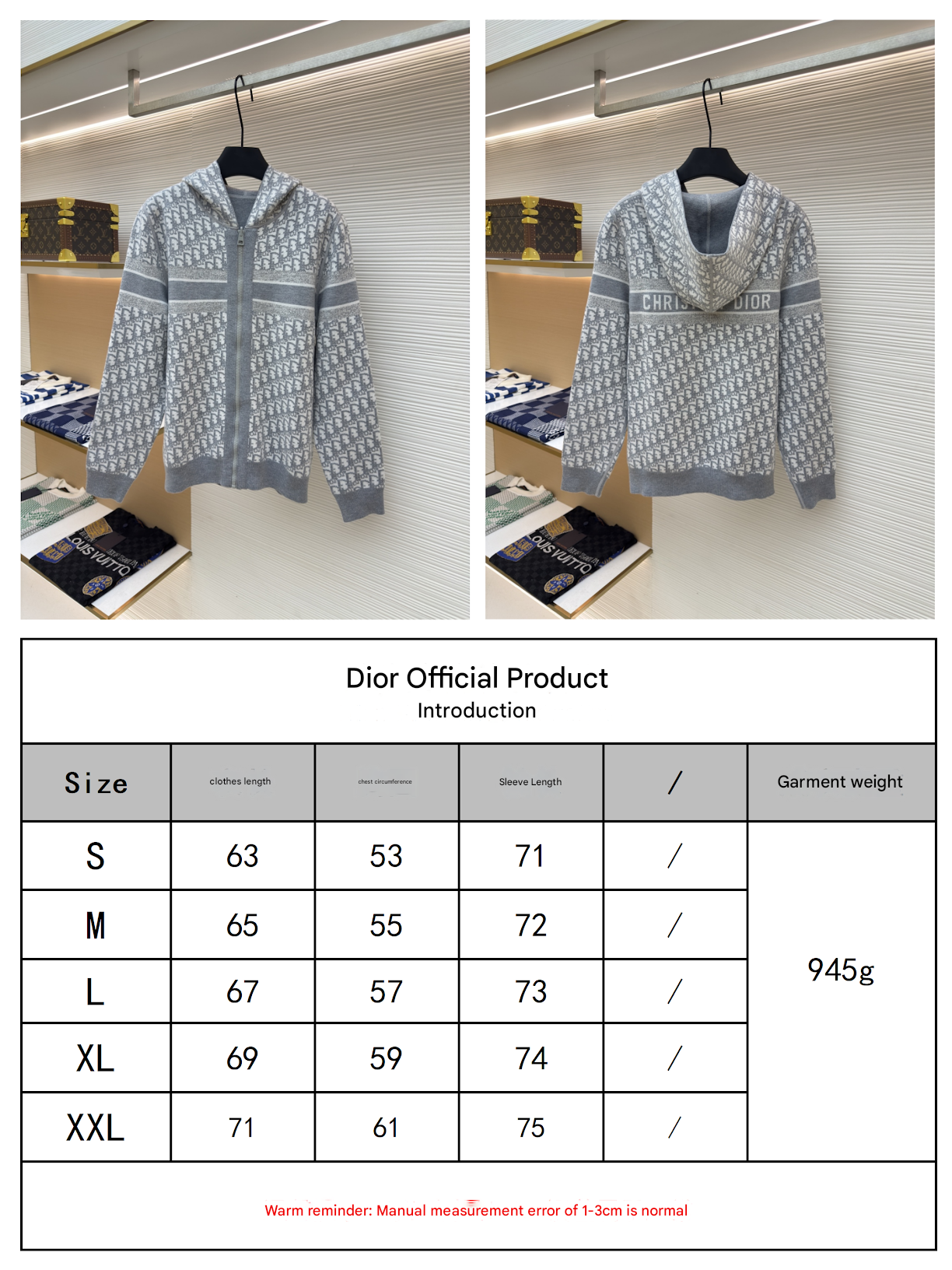 Oblique Grey Reversible Zipped Cardigan with Hood