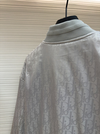 Oblique Silver Bomber Jacket