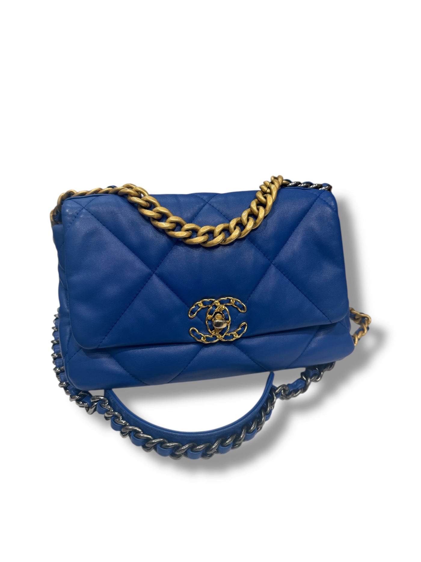 - Sac 19 small bleu électrique