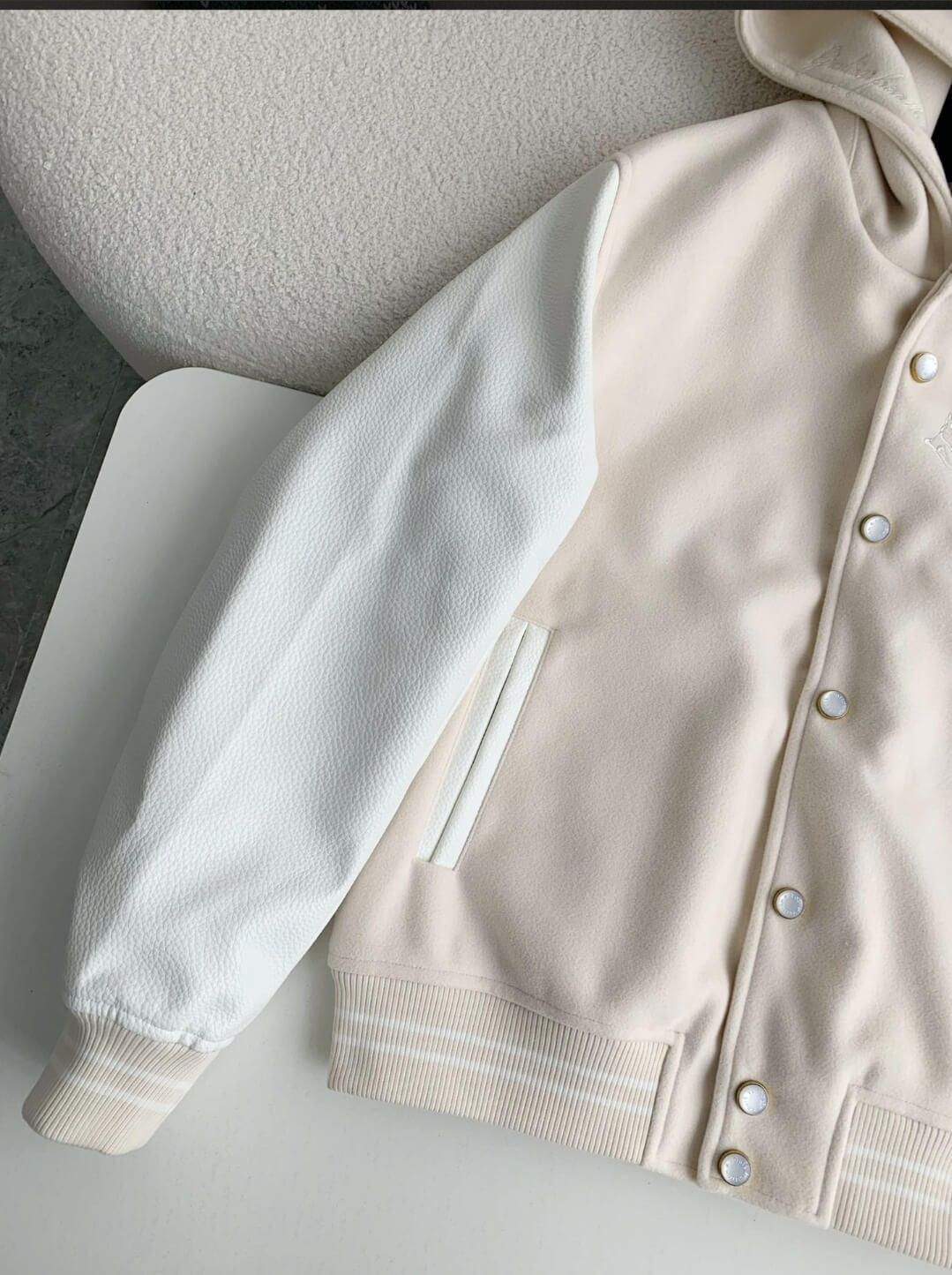 Premium Calfskin Nautical Varsity Jacket