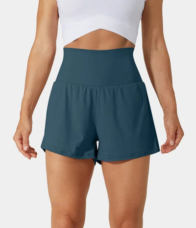 ✨️ 2025 Het försäljning 49% OFF🥰 Short de yoga 2-en-1 avec taille haute et poches latérales