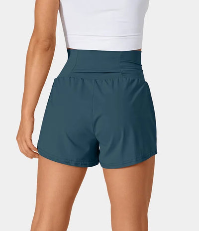 ✨️ 2025 Het försäljning 49% OFF🥰 Short de yoga 2-en-1 avec taille haute et poches latérales