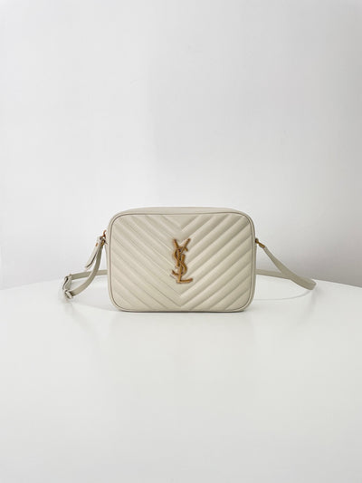 VAREL Lumière Douce : Sac Bandoulière Camera Crème Matelassé et Métal Doré