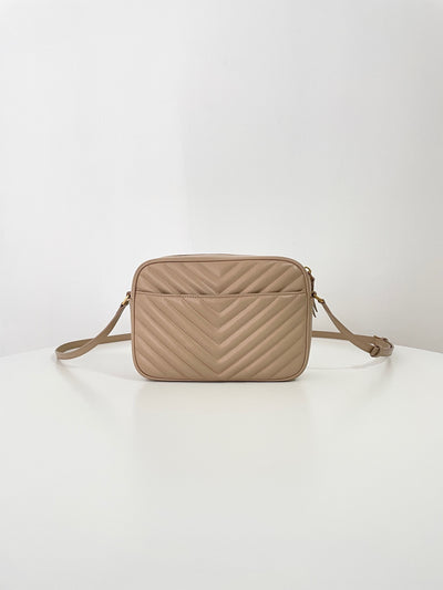 VAREL Chic Intemporel : Sac Bandoulière Camera Taupe et Finitions Dorées