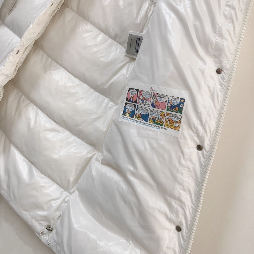 MAXI-DOUDOUNE LUXE CAPUCHÉE  BLANC ÉCLATANT & CHALEUR EXTRÊME