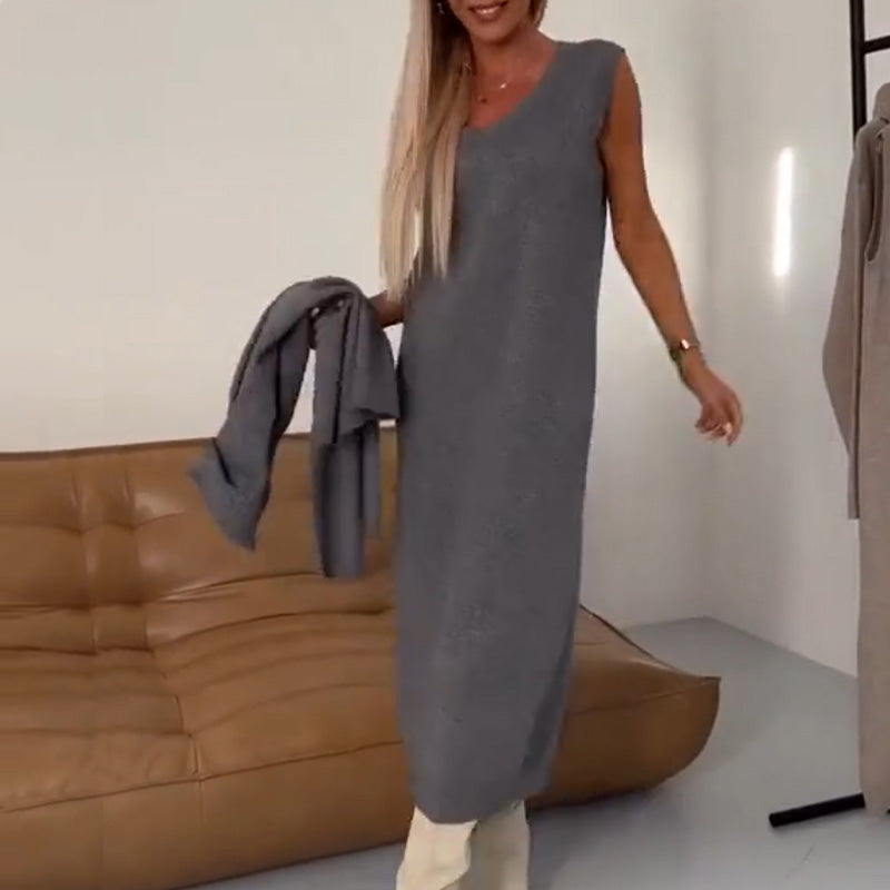 💥Ensemble robe midi et pull à col roulé