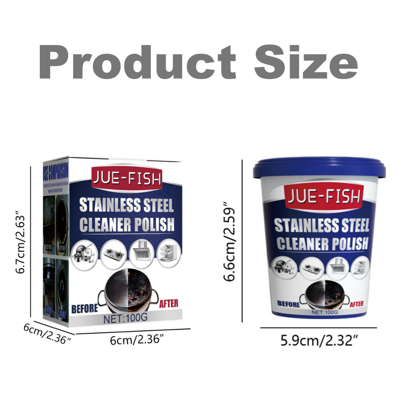 Pâte de nettoyage et de polissage très efficace pour les ustensiles de cuisine en acier inoxydable