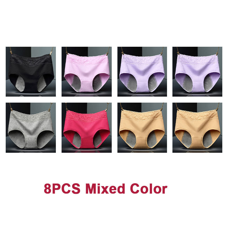 Culottes anti-fuites menstruelles en coton ultra doux à taille haute pour femmes