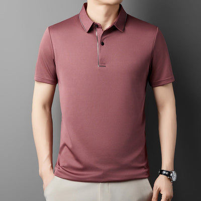 Déstockage d'été -👔Chemise d'affaires décontractée à revers en soie glacée pour hommes