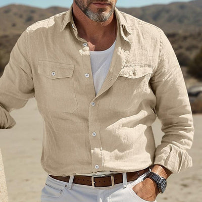 Chemise Décontractée en Lin pour Homme