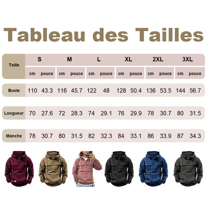 Veste Sweat-shirt à Capuche Décontractée pour Homme