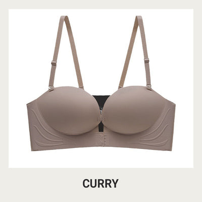 Soutien-gorge Push-up à Fermeture Frontale avec Bretelles Invisibles