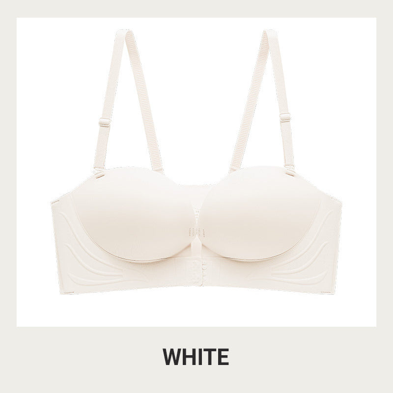 Soutien-gorge Push-up à Fermeture Frontale avec Bretelles Invisibles