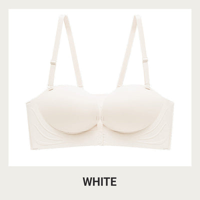 Soutien-gorge Push-up à Fermeture Frontale avec Bretelles Invisibles