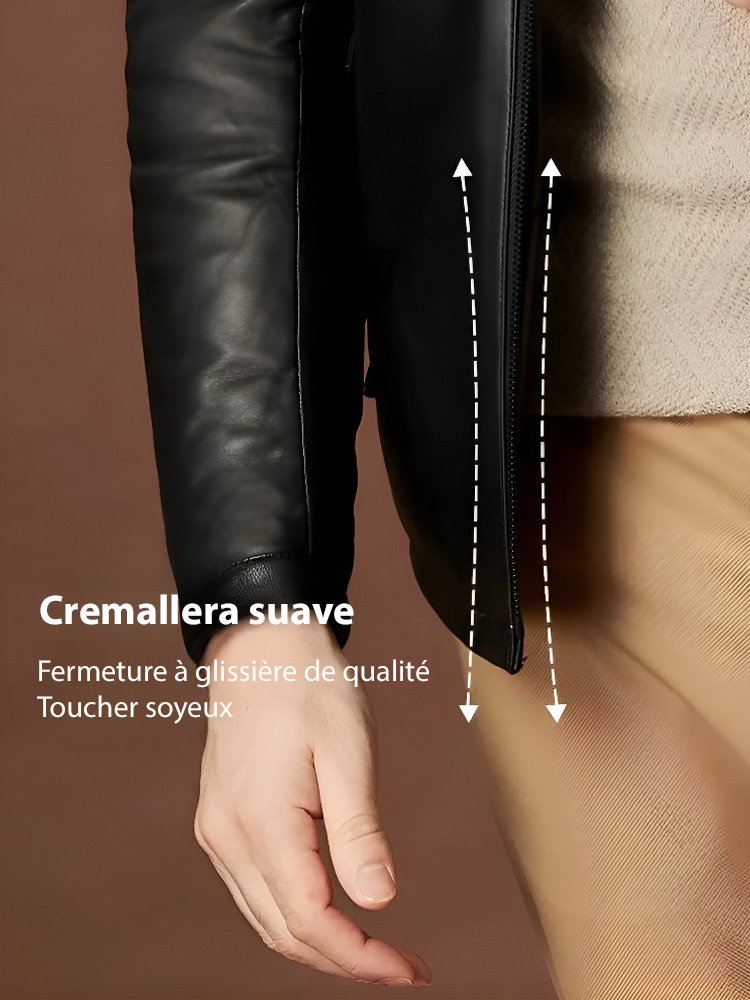 🔥Remise anticipée automne/hiver 🔥- 49% de réduction🔥【Cadeau parfait】🔥😎 Hommes hiver chic polaire veste en cuir🍂