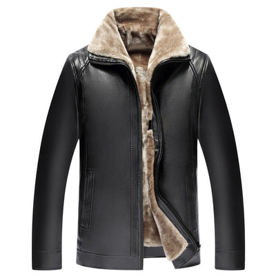 🔥Remise anticipée automne/hiver 🔥- 49% de réduction🔥【Cadeau parfait】🔥😎 Hommes hiver chic polaire veste en cuir🍂