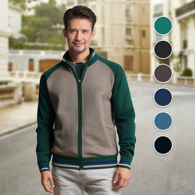 Pull décontracté à manches longues et fermeture éclair de haute qualité pour hommes, 100 % coton