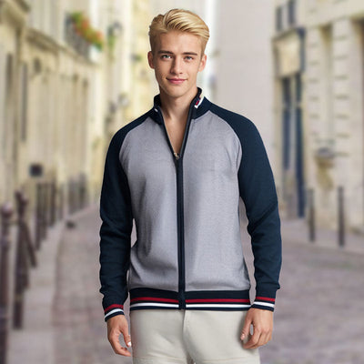 Pull décontracté à manches longues et fermeture éclair de haute qualité pour hommes, 100 % coton