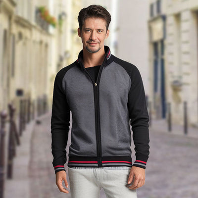 Pull décontracté à manches longues et fermeture éclair de haute qualité pour hommes, 100 % coton