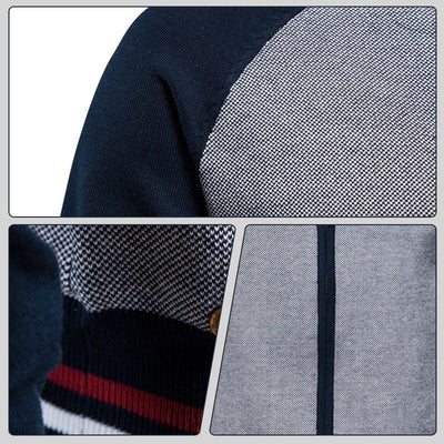 Pull décontracté à manches longues et fermeture éclair de haute qualité pour hommes, 100 % coton