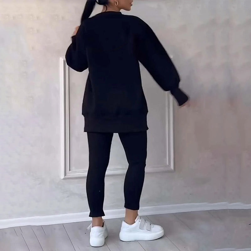 Ensemble sweat-shirt et leggings décontractés pour femmes