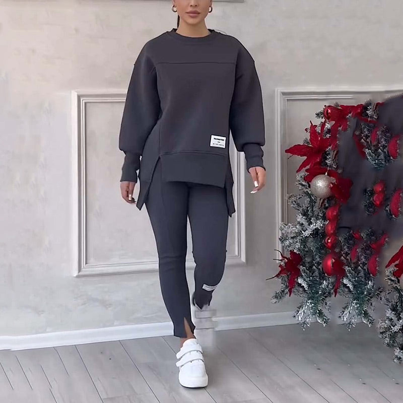 Ensemble sweat-shirt et leggings décontractés pour femmes