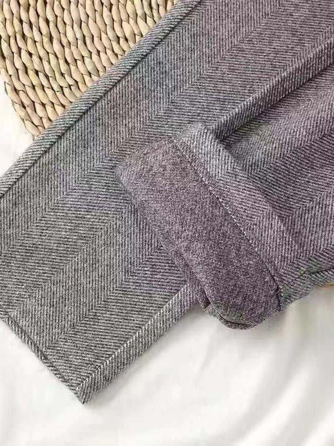 Pantalon harem en tweed nouvel automne et hiver pantalon pipe pour dames