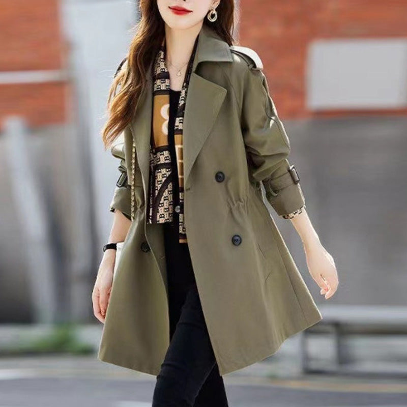 🔥 45% OFF !!🔥Trench-coat mi-long amincissant à revers pour femmes💝ACHETEZ 2- LIVRAISON GRATUITE