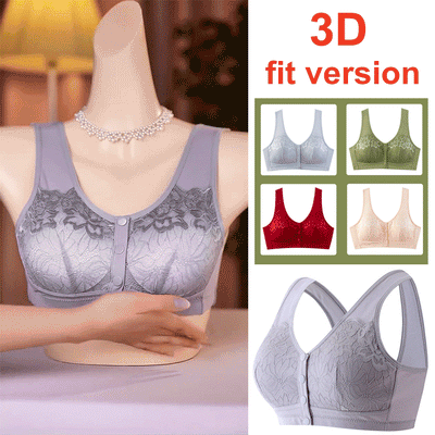 Soutien-gorge galbant sans fil confortable avec boutons sur le devant