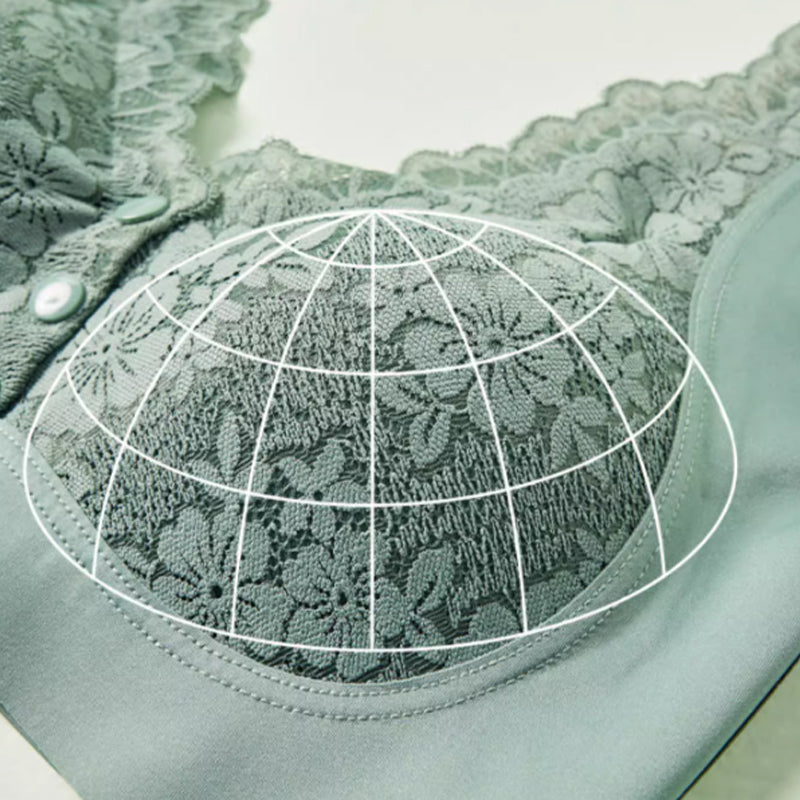 Soutien-gorge à larges bretelles sans armature à fermeture frontale pour femmes