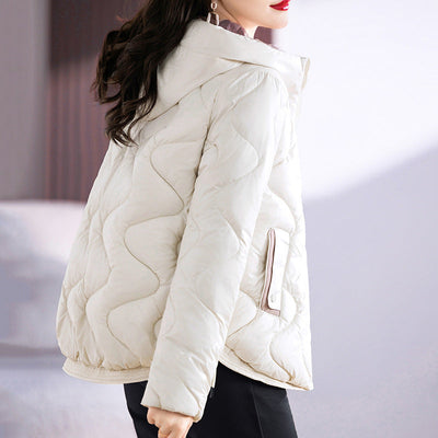 🔥🖤Soldes Black Friday : 50 % de réduction🔥Veste légèrement rembourrée avec capuche pour femmes