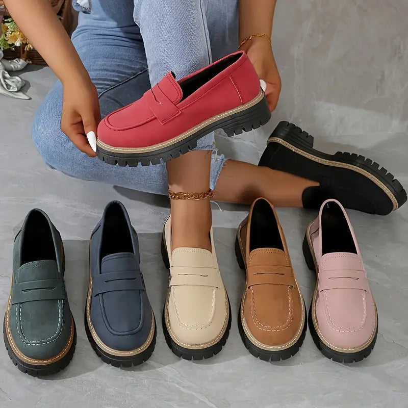 Mocassins à plateforme confortables pour femmes