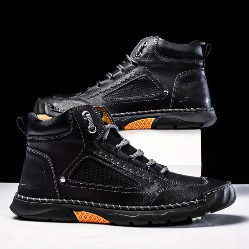 💥Chot Vente💥sylish cousue à la main Flat Sole Boots Men's 💥ultimate Comfort💥